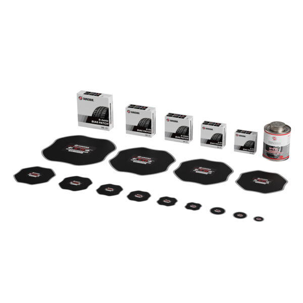 SUNSOUL Chemical Dual Cure Bias Tire Patch for heavy duty