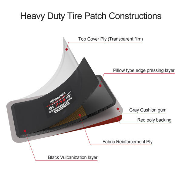 SUNSOUL Chemical Dual Cure Radial Tire Patch for heavy duty - Image 2